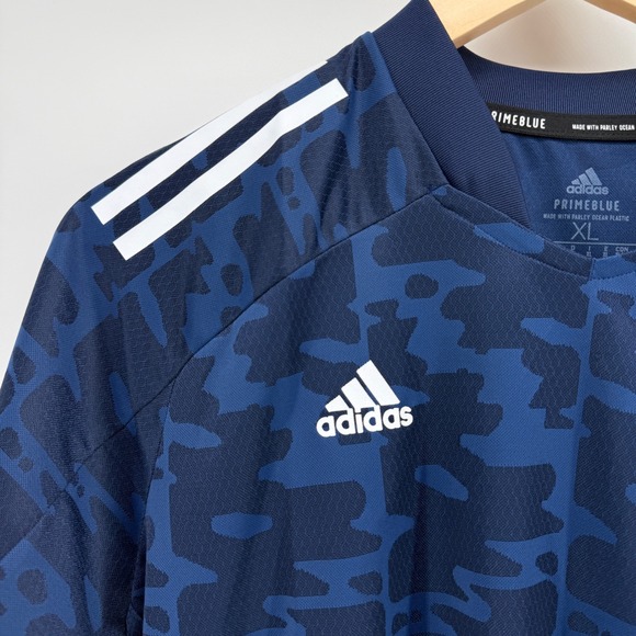 Adidas Primeblue Condivo21 Womens XL Football Soccer Jersey Team Navy Blue NEW - Picture 3 of 10